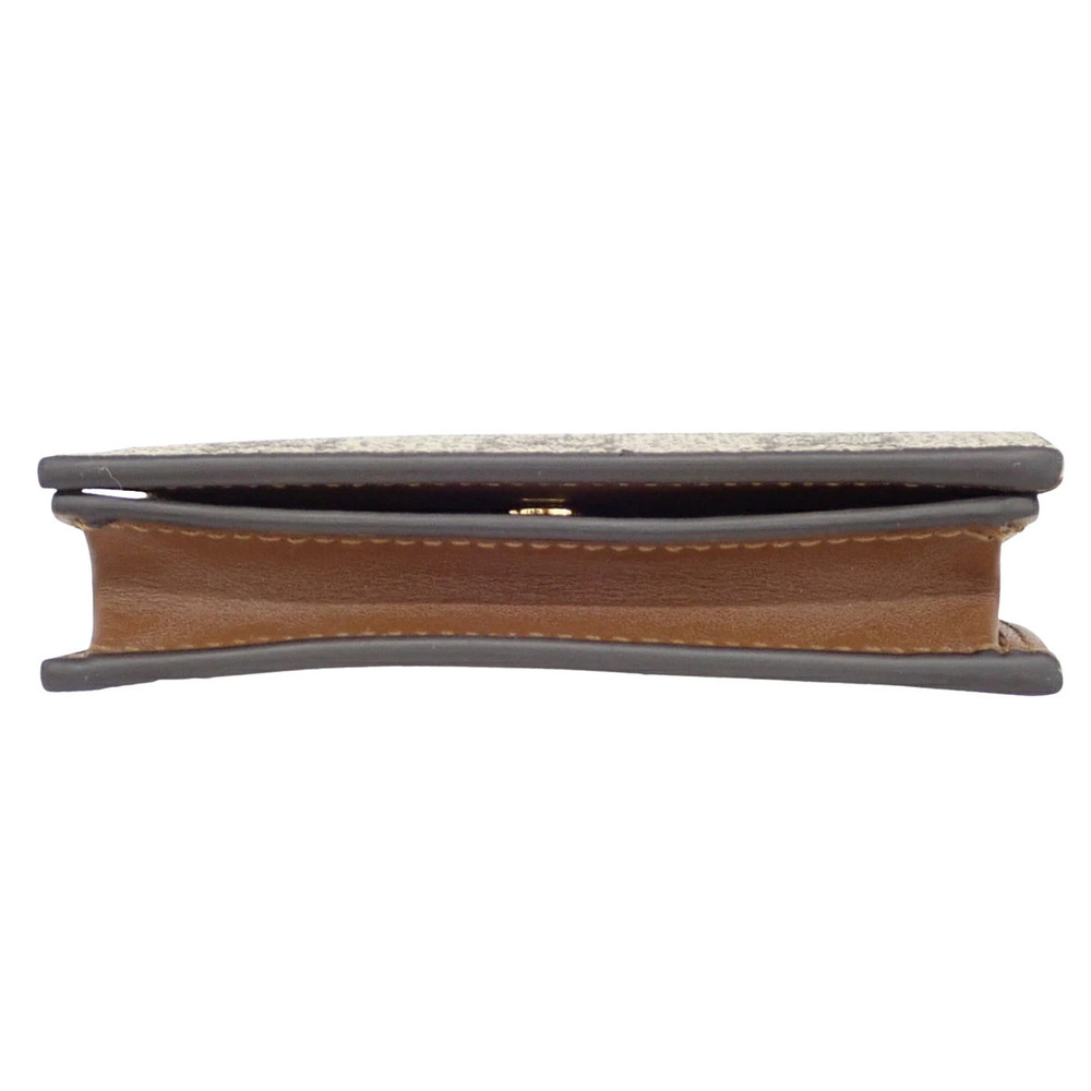 GUCCI GG Supreme Bi fold Wallet Compact Canvas Leather Beige Brown - Picture 4 of 6